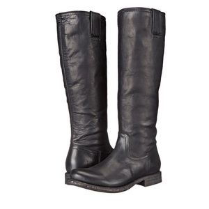 Frye Jenna Inside Zip Riding Boot, Black, 9.5M